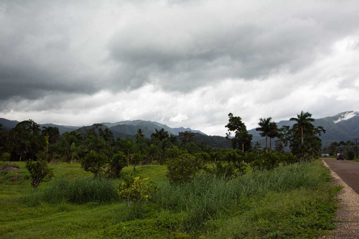 A cloudy day on the hummingbird highway in Belize