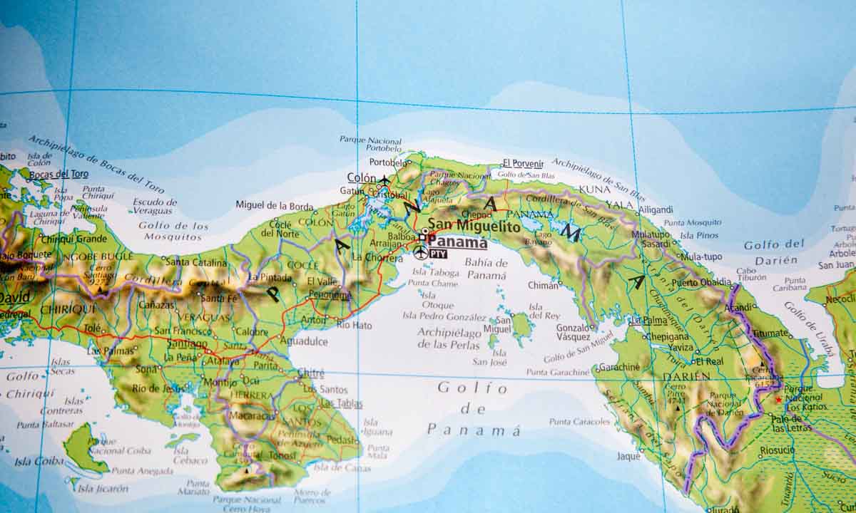 Panama Map A Map of Panama